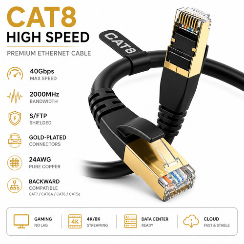 Ethernet cable rj45 - cable, cat8